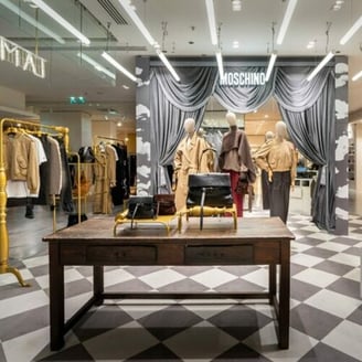 Moschino opens Galeries Lafayette pop-up store featuring first collection by Adrian Appiolaza